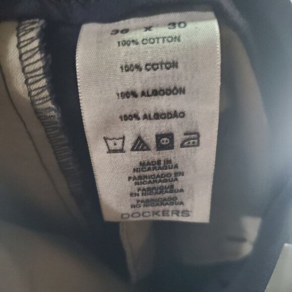 Dockers Pants Mens 36x30 Black D3 Classic Fit Trousers 100% Cotton - Picture 3 of 9